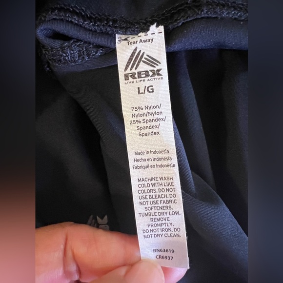 RBX Leggings Capri 3/4 Length Black High Waisted Pockets - Picture 5 of 16